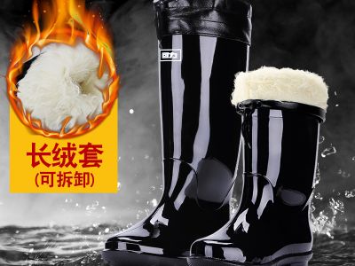 回力818男款高筒雨鞋