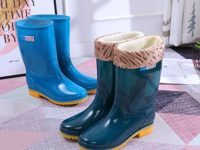 宏兴隆823女装中筒双色雨靴